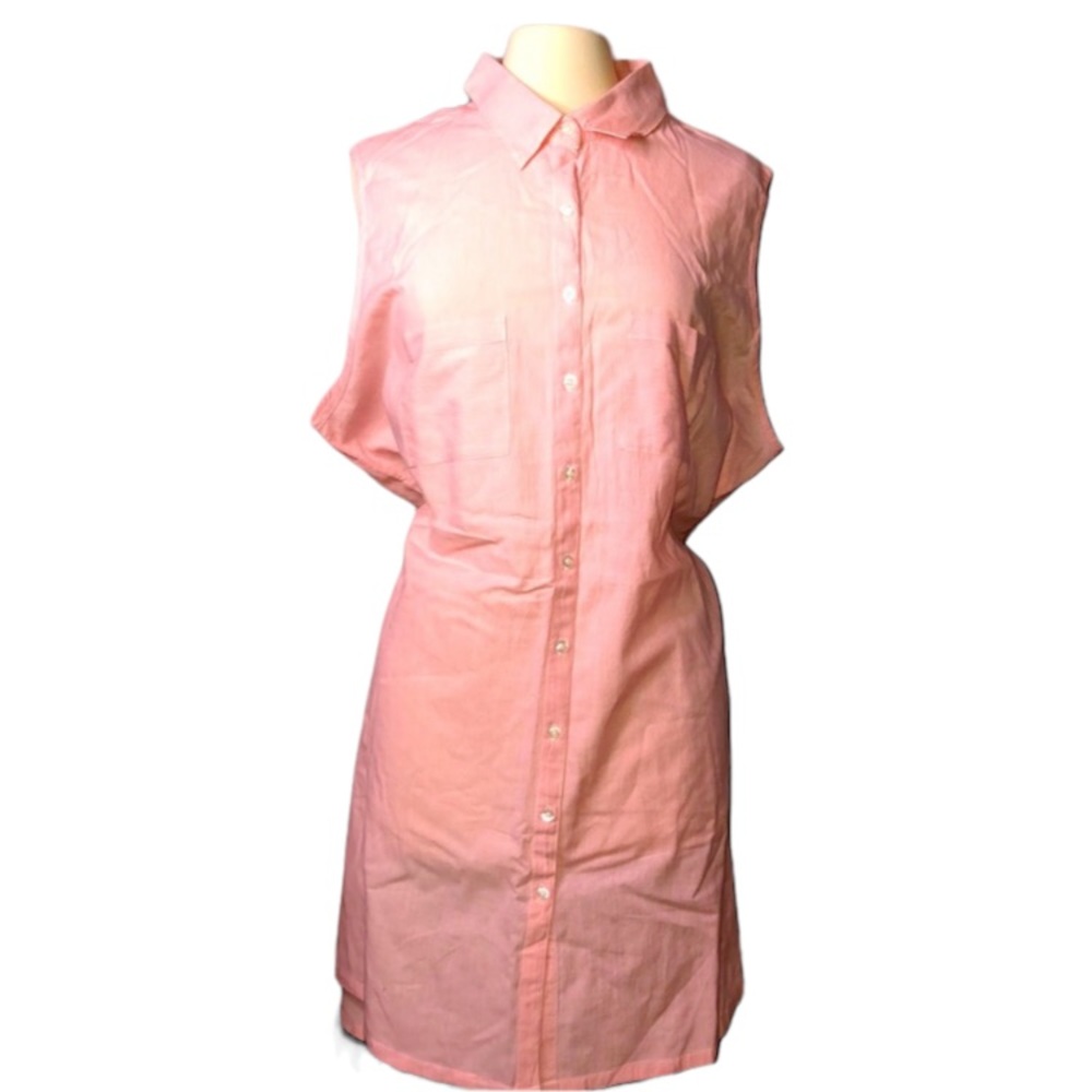 NWT Striped sleeveless button down dress